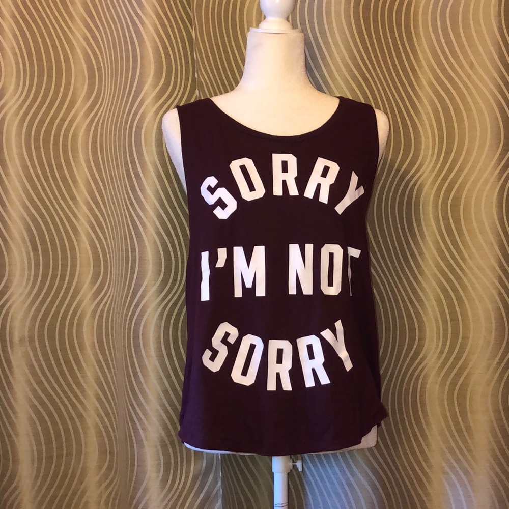 Pink “Sorry Im not sorry” Tank Top